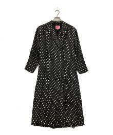 Kate Spade（ケイトスペード）の古着「Cabana Dot Wrap Dress」｜ブラック