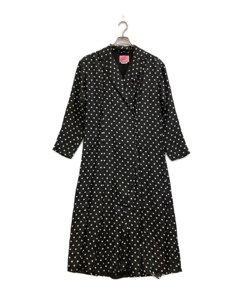 Kate Spade（ケイトスペード）Kate Spade (ケイトスペード) Cabana Dot Wrap Dress ブラックの古着・服飾アイテム