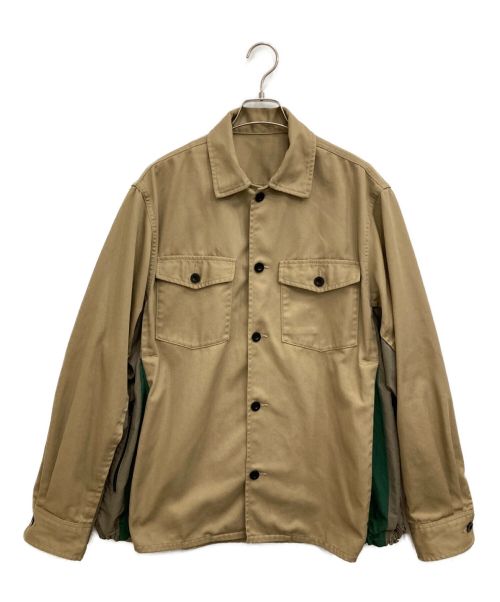 sacai（サカイ）sacai (サカイ) Chino Grosgrain Shirt ベージュ サイズ:2の古着・服飾アイテム