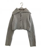 NKNITンニット）の古着「fox mix sailor collar cardigan」｜グレー