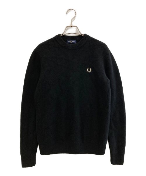 FRED PERRY（フレッドペリー）FRED PERRY (フレッドペリー) リブ編みセーター ブラック サイズ:Mの古着・服飾アイテム