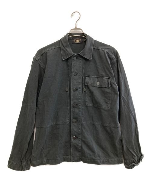 RRL（ダブルアールエル）RRL (ダブルアールエル) ヘリンボーンデニムカバーオール ブラック サイズ:SPの古着・服飾アイテム