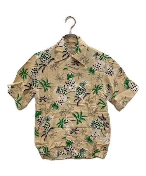 maison kitsune（メゾンキツネ）maison kitsune (メゾンキツネ) KONA BAY HAWAII (コナベイハワイ) アロハシャツ イエロー サイズ:XXSの古着・服飾アイテム