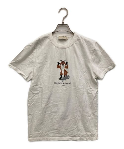 maison kitsune（メゾンキツネ）maison kitsune (メゾンキツネ) プリントTシャツ ホワイト サイズ:Sの古着・服飾アイテム