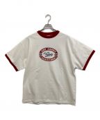 KEBOZケボズ）の古着「IGA RINGER S/S TEE」｜レッド×ホワイト