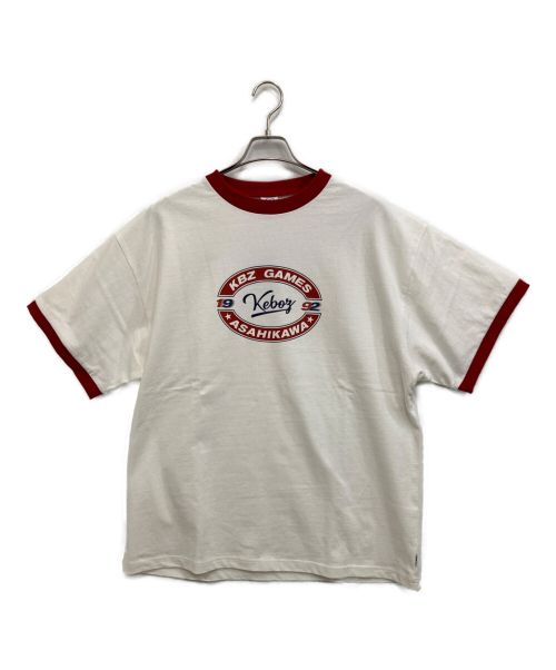 KEBOZ（ケボズ）KEBOZ (ケボズ) IGA RINGER S/S TEE レッド×ホワイト サイズ:LARGE 未使用品の古着・服飾アイテム