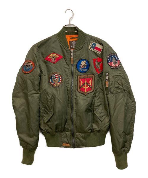 TOP GUN（トップガン）TOP GUN (トップガン) DECORATION MA-1 グリーン サイズ:Sの古着・服飾アイテム