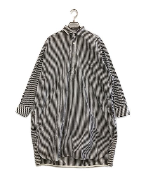 ticca（ティッカ）ticca (ティッカ) シャツワンピース ホワイト×グレー サイズ:Fの古着・服飾アイテム