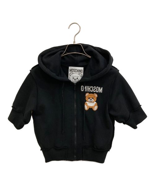 MOSCHINO（モスキーノ）MOSCHINO (モスキーノ) ベア刺繍ジップパーカー ブラック サイズ:USA6の古着・服飾アイテム