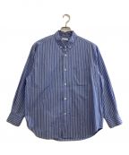 MYマイ）の古着「striped button down collar shirt」｜ブルー×ホワイト