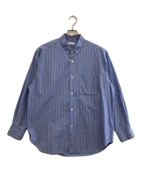 MY（マイ）MY (マイ) striped button down collar shirt ブルー×ホワイト サイズ:1の古着・服飾アイテム