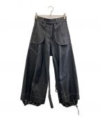 NUTEMPERORナットエンペラー）の古着「WIDE PU LEATHER PANTS」｜ブラック