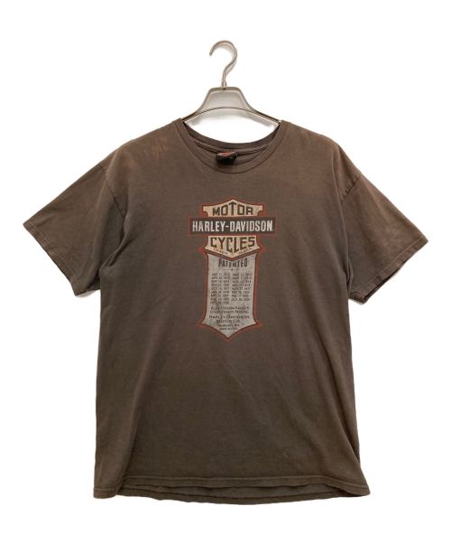 HARLEY-DAVIDSON（ハーレーダビッドソン）HARLEY-DAVIDSON (ハーレーダビッドソン) Tシャツ ブラウン サイズ:LARGEの古着・服飾アイテム