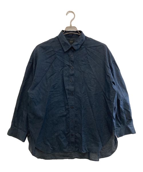 Spick and Span（スピックアンドスパン）Spick and Span (スピックアンドスパン) HEMPローンルーズシャツ ネイビー サイズ:-の古着・服飾アイテム