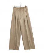 TODAYFULトゥデイフル）の古着「Doubletuck Twill Trousers」｜アイボリー