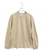 WOOLRICHウールリッチ）の古着「SOLOTEX WAFFLE CREW NECK SHIRT」｜イエロー