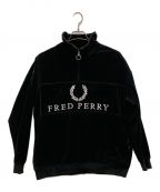 FRED PERRYフレッドペリー）の古着「ハーフジップスウェット」｜ブラック