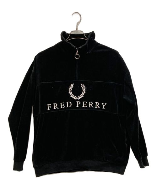 FRED PERRY（フレッドペリー）FRED PERRY (フレッドペリー) ハーフジップスウェット ブラック サイズ:Sの古着・服飾アイテム