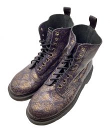 Dr.Martens（ドクターマーチン）の古着「総柄8ホールブーツ」｜パープル