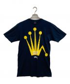 stussyステューシー）の古着「CROWN SPORT TEE」｜ネイビー