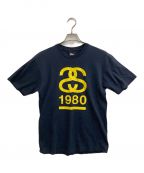 stussyステューシー）の古着「SS LINK TEE」｜ネイビー