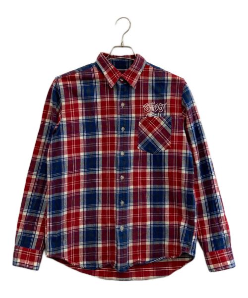 stussy（ステューシー）stussy (ステューシー) ネルシャツ レッド サイズ:MEDIUMの古着・服飾アイテム