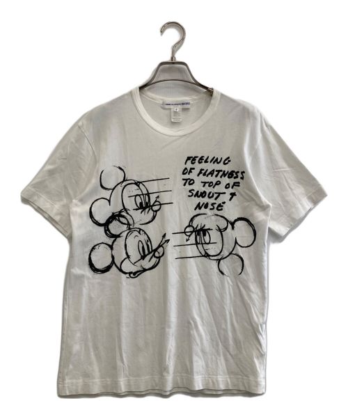 COMME des GARCONS SHIRT（コムデギャルソンシャツ）COMME des GARCONS SHIRT (コムデギャルソンシャツ) プリントTシャツ ホワイト サイズ:Mの古着・服飾アイテム