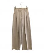 TODAYFULトゥデイフル）の古着「Doubletuck Twill Trousers」｜ベージュ