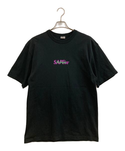 SAPEur（サプール）SAPEur (サプール) プリントTシャツ ブラック サイズ:Ｌの古着・服飾アイテム