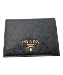 PRADA（プラダ）の古着「2つ折り財布」｜ブラック