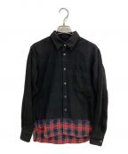 COMME des GARCONS BLACKMARKETコムデギャルソンブラックマーケット）の古着「バイカラーシャツ」｜ブラック