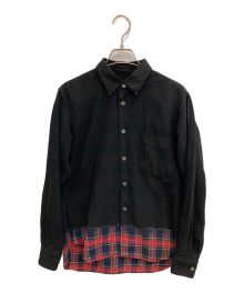 COMME des GARCONS BLACKMARKET（コムデギャルソンブラックマーケット）の古着「バイカラーシャツ」｜ブラック