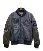 McGREGORマクレガー）の古着「All Leather Award Jacket」｜ネイビー