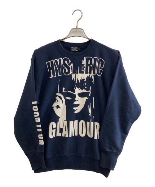 Hysteric Glamour（ヒステリックグラマー）Hysteric Glamour (ヒステリックグラマー) HG TURN IT ON オーバーサイズスウェット ネイビー サイズ:Ｍの古着・服飾アイテム