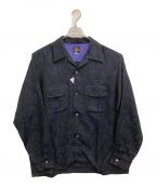 Needlesニードルズ）の古着「Classic Shirt Rayon Abstract Jq.」｜ネイビー×ブラック