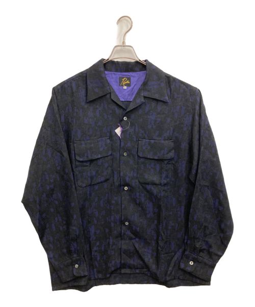 Needles（ニードルズ）Needles (ニードルズ) Classic Shirt Rayon Abstract Jq. ネイビー×ブラック サイズ:XL 未使用品の古着・服飾アイテム