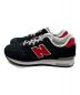 NEW BALANCE (ニューバランス) スニーカー ブラック×レッド サイズ:26.5CM：7000円