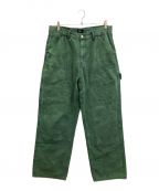 X-LARGEエクストララージ）の古着「OVER DYE WORK PANT」｜グリーン