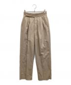 HER LIP TOハーリップトゥ）の古着「Manhattan Straight-Leg Pants」｜ベージュ