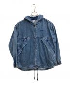 X-GIRLエックスガール）の古着「DENIM HOODED SHIRT」｜インディゴ