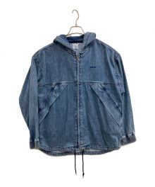 X-GIRL（エックスガール）の古着「DENIM HOODED SHIRT」｜インディゴ