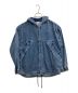 X-girl（エックスガール）の古着「DENIM HOODED SHIRT」｜インディゴ