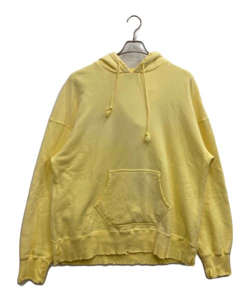 ANCELLM（アンセルム）ANCELLM (アンセルム) DYED DAMAGE HOODIE イエロー サイズ:2の古着・服飾アイテム