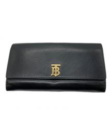 BURBERRY（バーバリー）の古着「Monogram Motif Leather Continental Wallet」｜ブラック