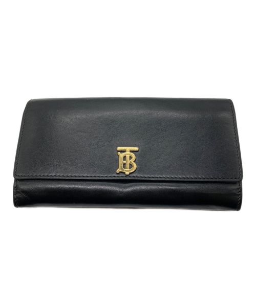 BURBERRY（バーバリー）BURBERRY (バーバリー) Monogram Motif Leather Continental Wallet ブラックの古着・服飾アイテム