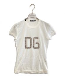 DOLCE & GABBANA（ドルチェ＆ガッバーナ）の古着「ラインストーンTシャツ」｜ホワイト