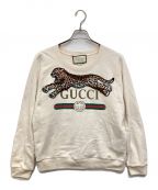 GUCCIグッチ）の古着「エンブロイダリークルーネックスウェット」｜アイボリー