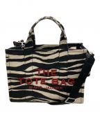 MARC JACOBSマークジェイコブス）の古着「THE ZEBRA CANVAS TOTE BAG」｜ホワイト×ブラック