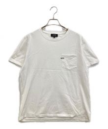 A.P.C.（アーペーセー）の古着「ロゴ刺繍ポケットTシャツ」｜ホワイト