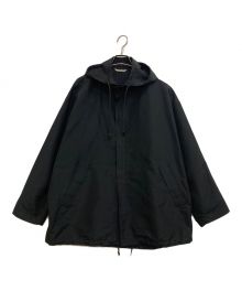 AURALEE（オーラリー）の古着「SILK POLYESTER GROSGRAIN HOODED BLOUSON」｜ブラック